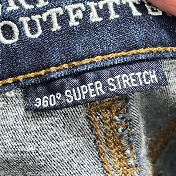 American Eagle Outfitters Denim Shorts Women 4 Mid Rise Rolled Cuff Stretch - Picture 6 of 14